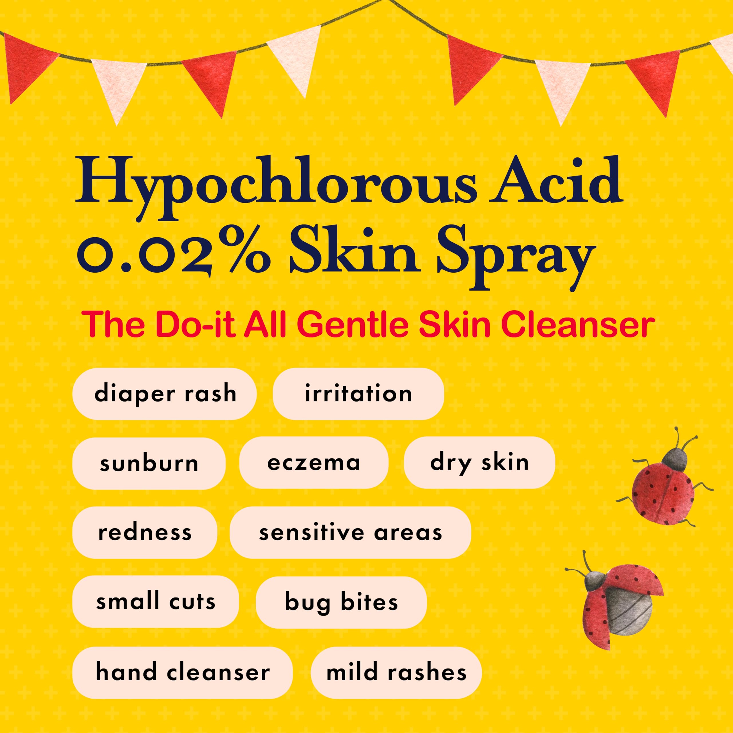 Our Family's Heirloom spray hypo­chlorous — Application sur visage bébé sans picotement