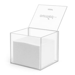 Ourmed Life porte-serviettes visage en acrylique clair pour un comptoir rangé et élégant