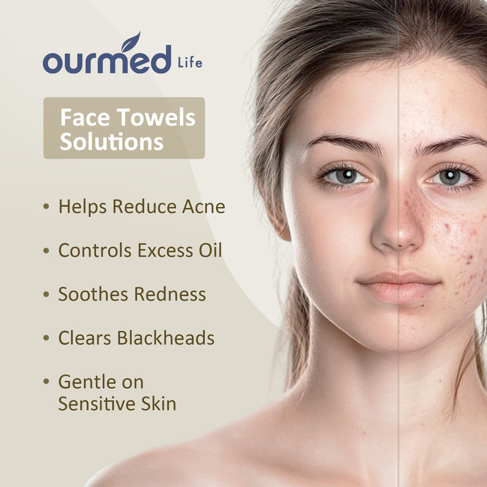 Ourmed Life serviettes démaquillage efficacité douce, élimination des résidus sans irritation.