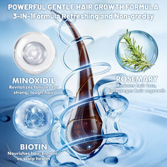 OURMUST Minoxidil 5% pour cheveux fins, objectif densité et vigueur.