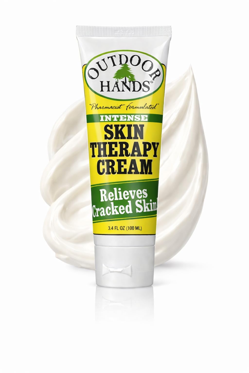 Outdoor Hands Crème Soin Intense Mains montre une texture riche et hydratante pour les mains