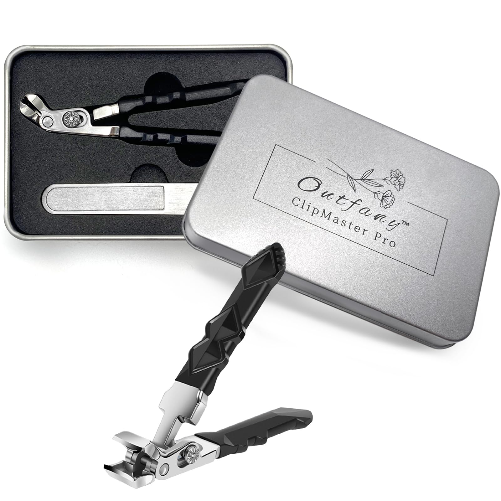 Outfany ClipMaster Pro, coupe-ongles à tête inclinée pour une coupe prècise.
