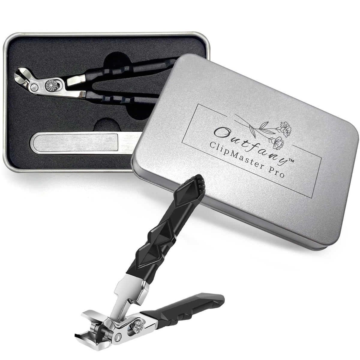 Outfany ClipMaster Pro, coupe-ongles à tête inclinée pour une coupe prècise.