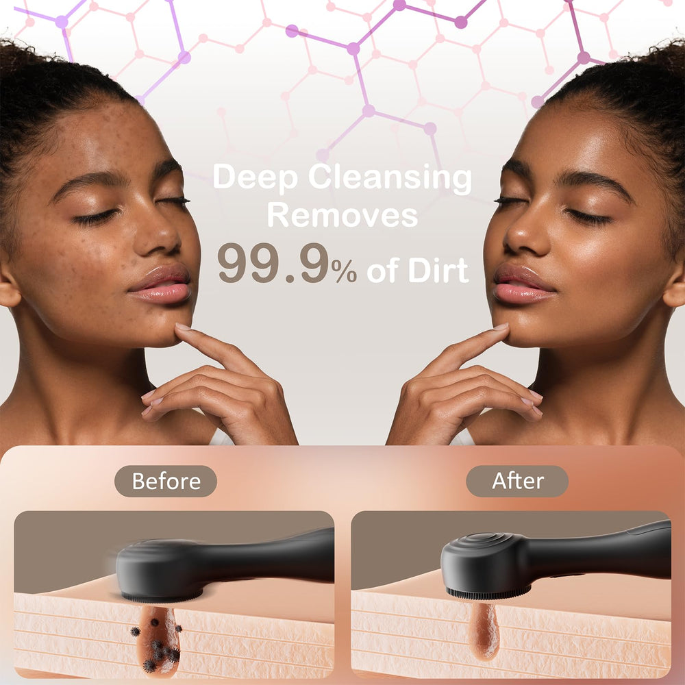 OUTIFUO brosse-visage-silicone-3-vibrations – trois modes pour chaque type de peau.