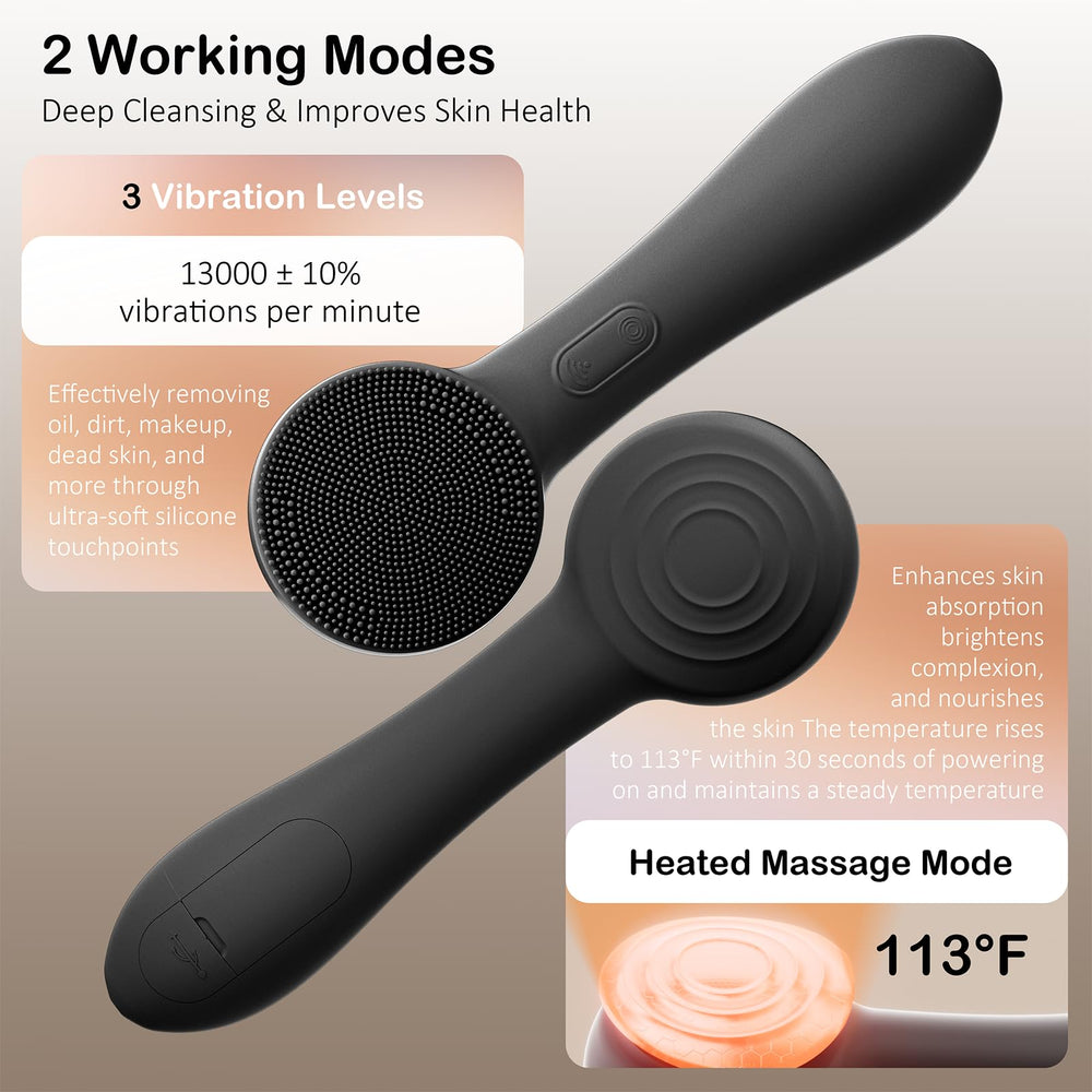 OUTIFUO brosse-visage-silicone-nettoyage-complet – atteint les zones difficiles comme le nez.
