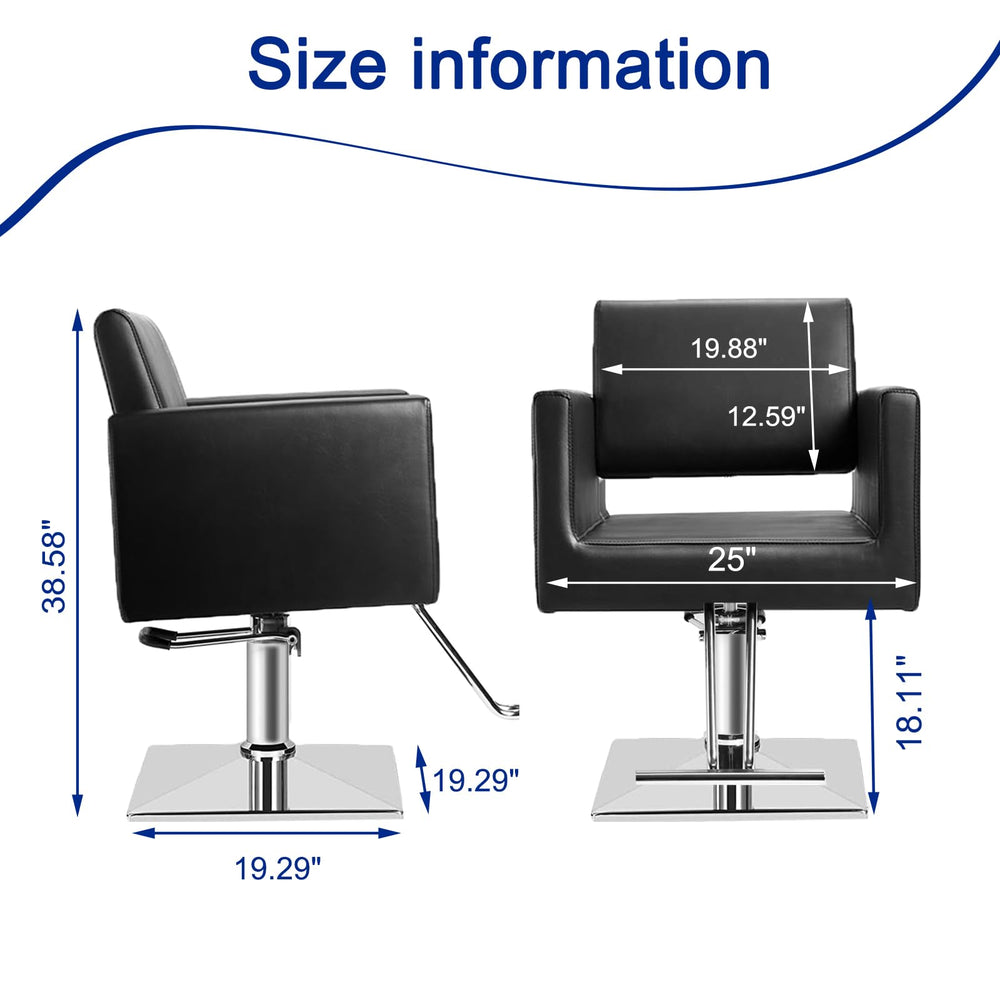 OUTMASTER chaise Coiffeur — mousse dense cinq pouces pour un soutien durable.