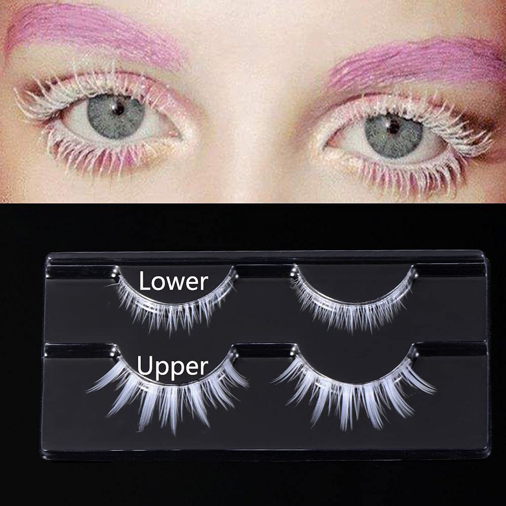 Outopen cils-faux-blancs haut détail pour un regard net.