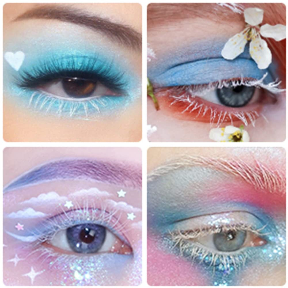 Outopen cils-faux-blancs look inspiré anime.