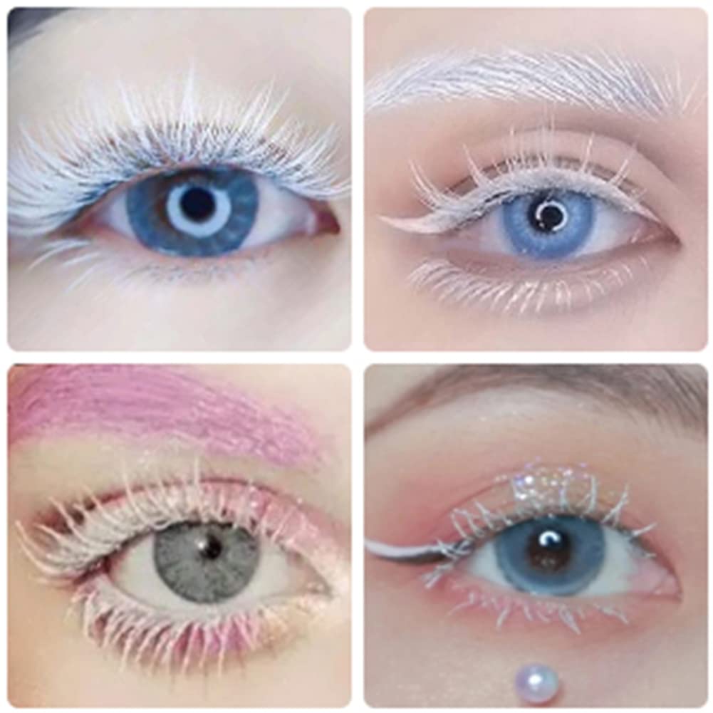 Outopen cils-faux-blancs masque soirée pour costumes.