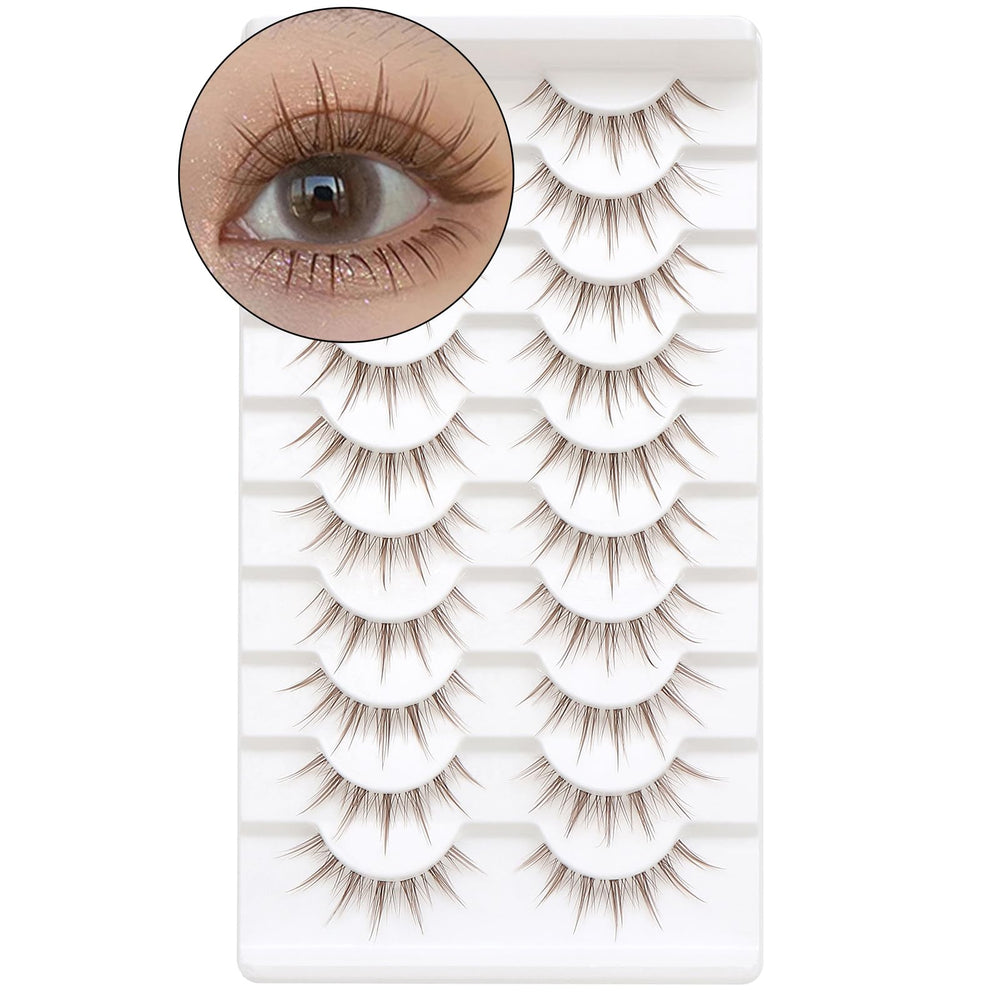 Outopen manga lashes brun bande transparente : rendu naturel et application facile.