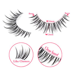 outopen cils manga longueur 12-14 mm pour un regard allongé