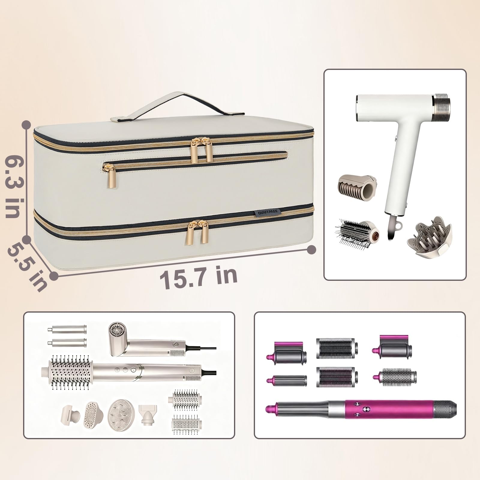 Poche PVC transparente et rangement pratique pour les petites pièces.