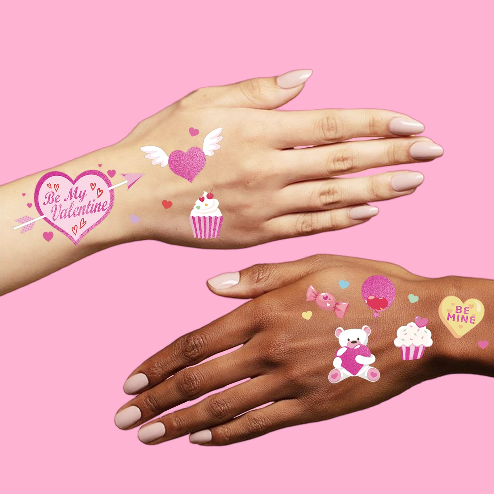 BE MINE et designs ours, dorure rose, pour les fêtes entre amis.