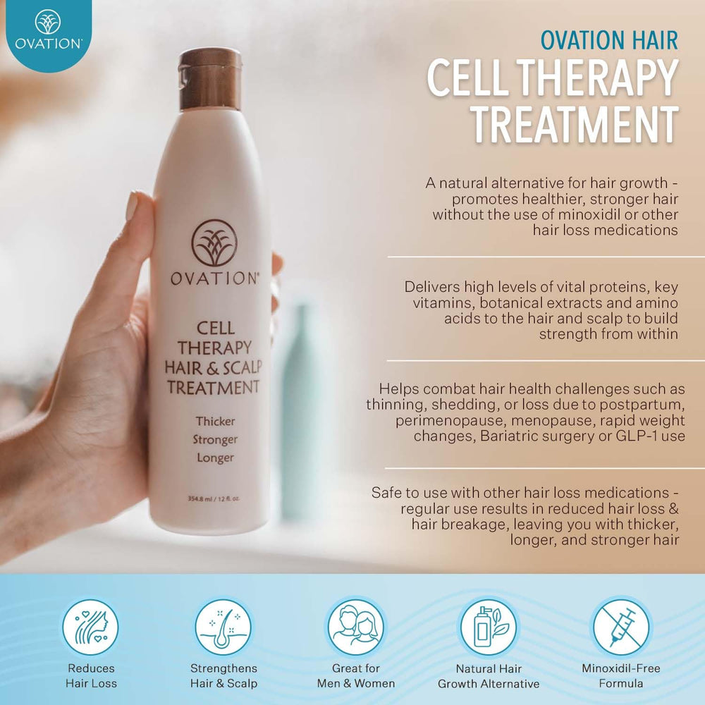 Ovation Hair Cell Therapy, protéine de kératine hydrolysée, renforce et protège les cheveux