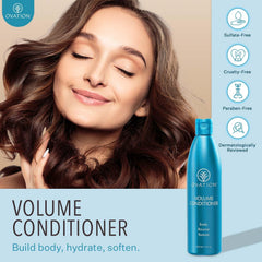Ovation Hair Volume Conditioner: texture crème légère qui n’alourdit pas les cheveux fins.