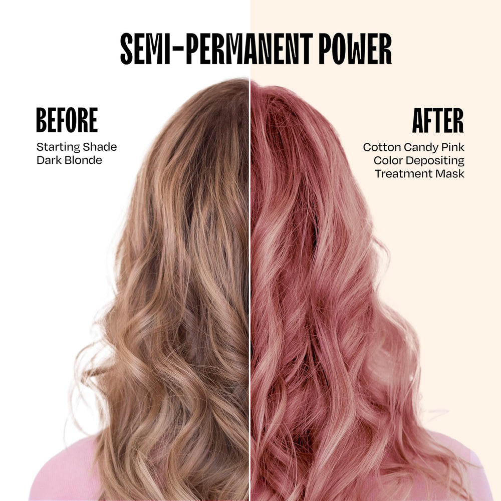Overtone application-sur-cheveux secs, masque colorant prêt à transformer les longueurs.