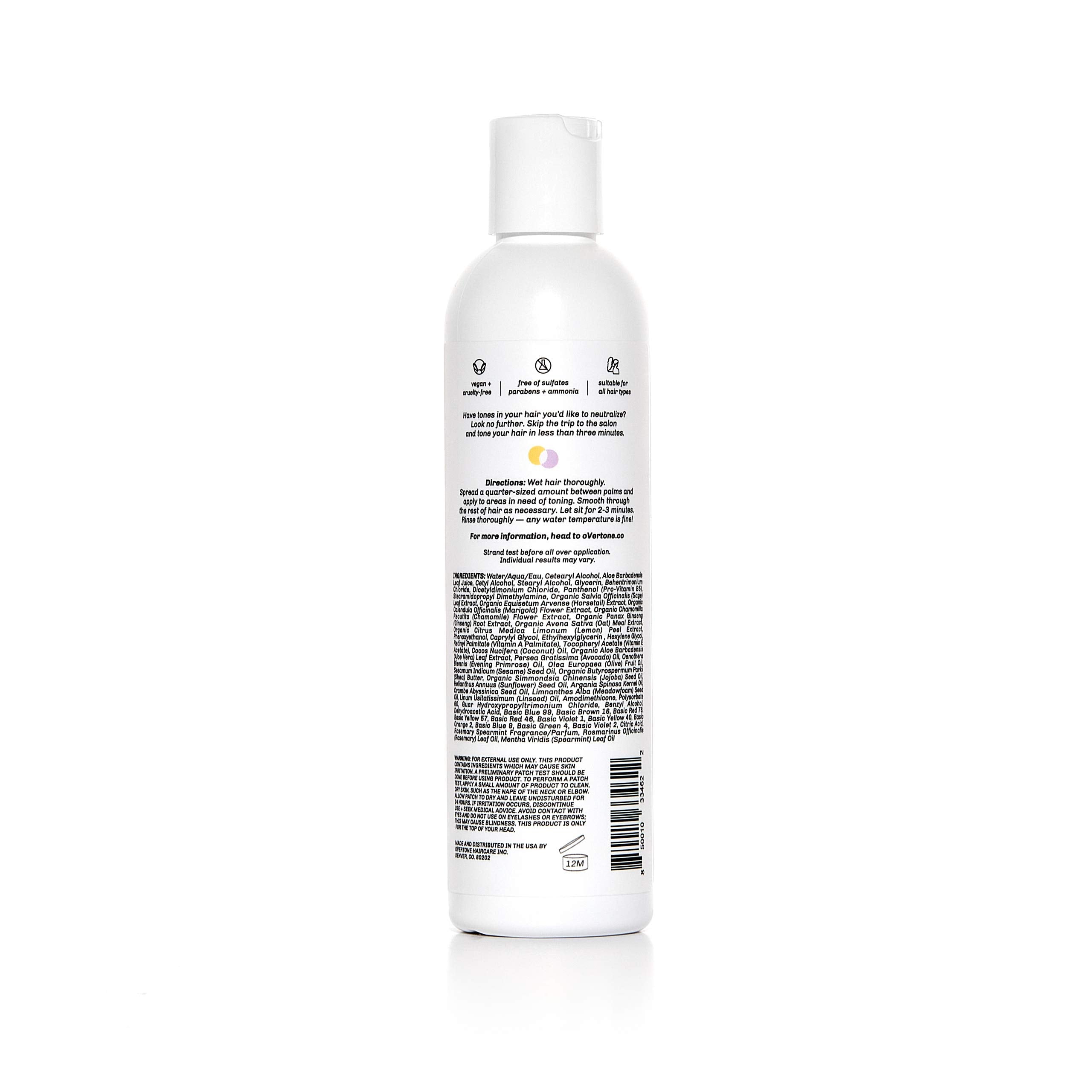 oVertone apres-shampoing-tonifiant-violet révèle des reflets frais sur cheveux blonds