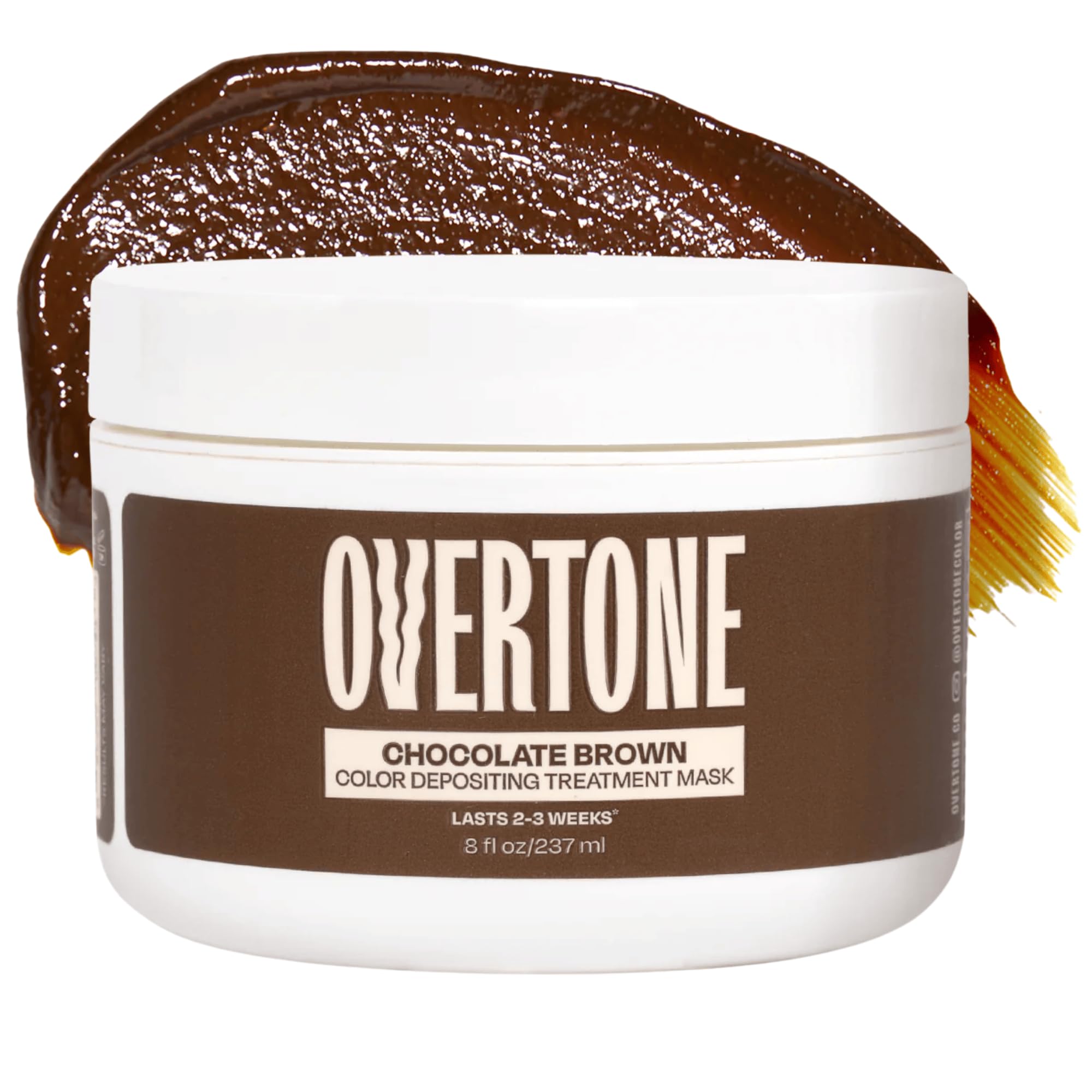 oVertone chocolat brun bouteille prête à l’application pour hydrater et colorer les cheveux.