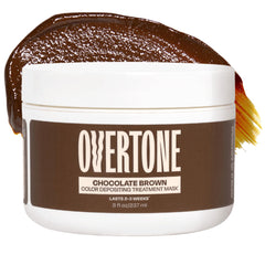 oVertone chocolat brun bouteille prête à l’application pour hydrater et colorer les cheveux.