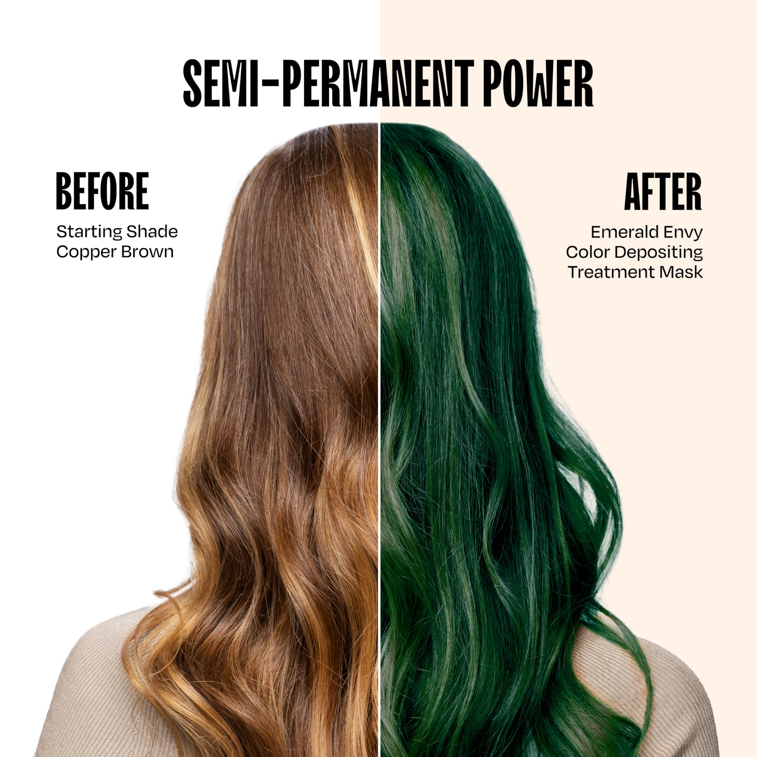 oVertone Emerald Envy – texture crème nourrissante enveloppant les cheveux
