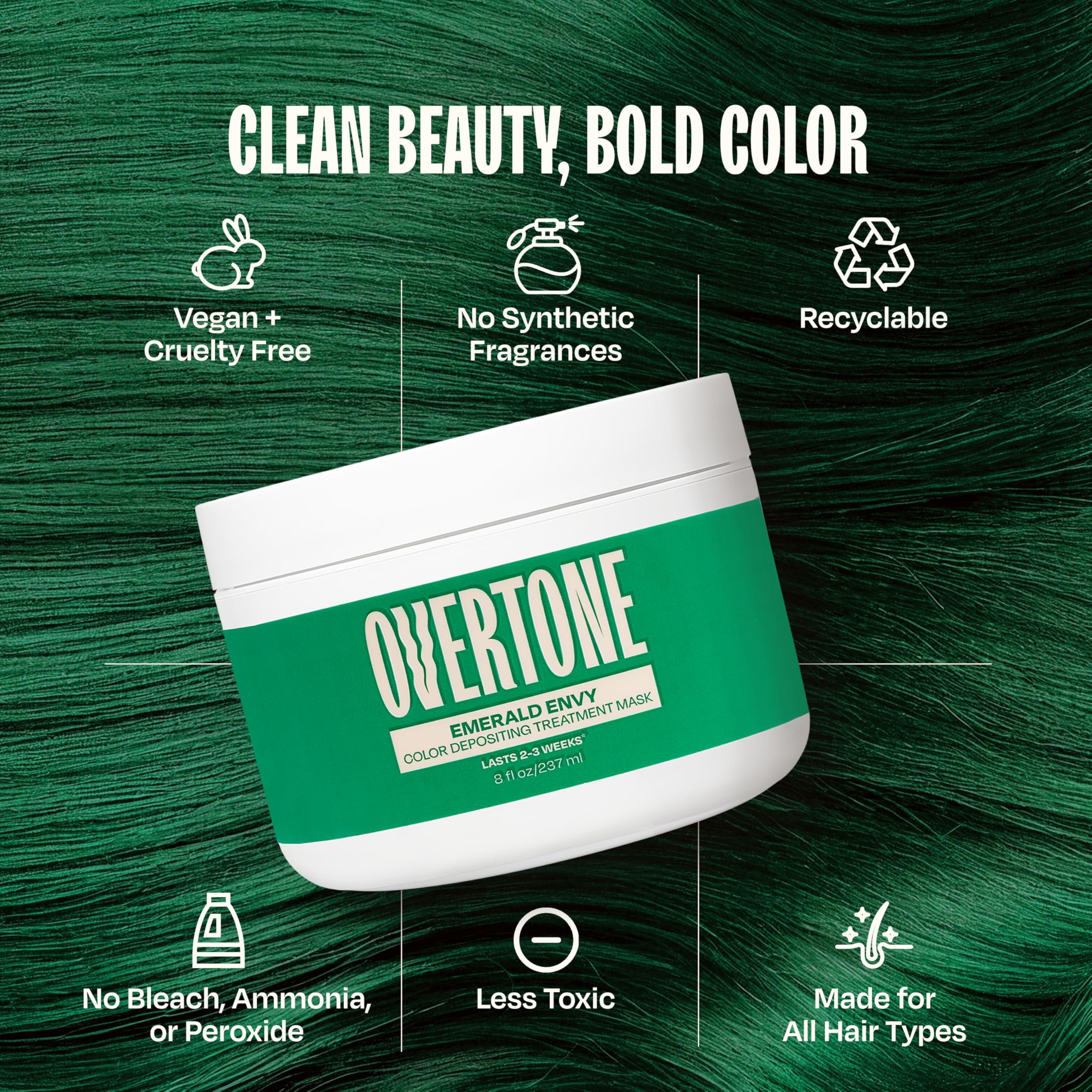 oVertone Emerald Envy – produit végan et sans cruauté animale