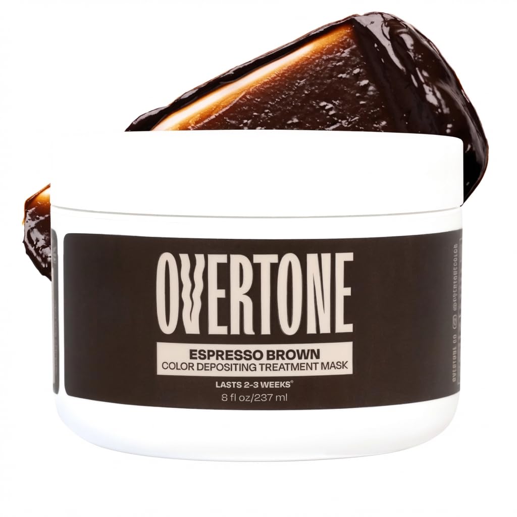 Overtone Espresso Brown: bouteille du masque dépôt couleur pour usage à domicile