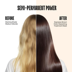 Overtone Espresso Brown: crème colorante hydratante prête à déposer le pigment sur cheveux
