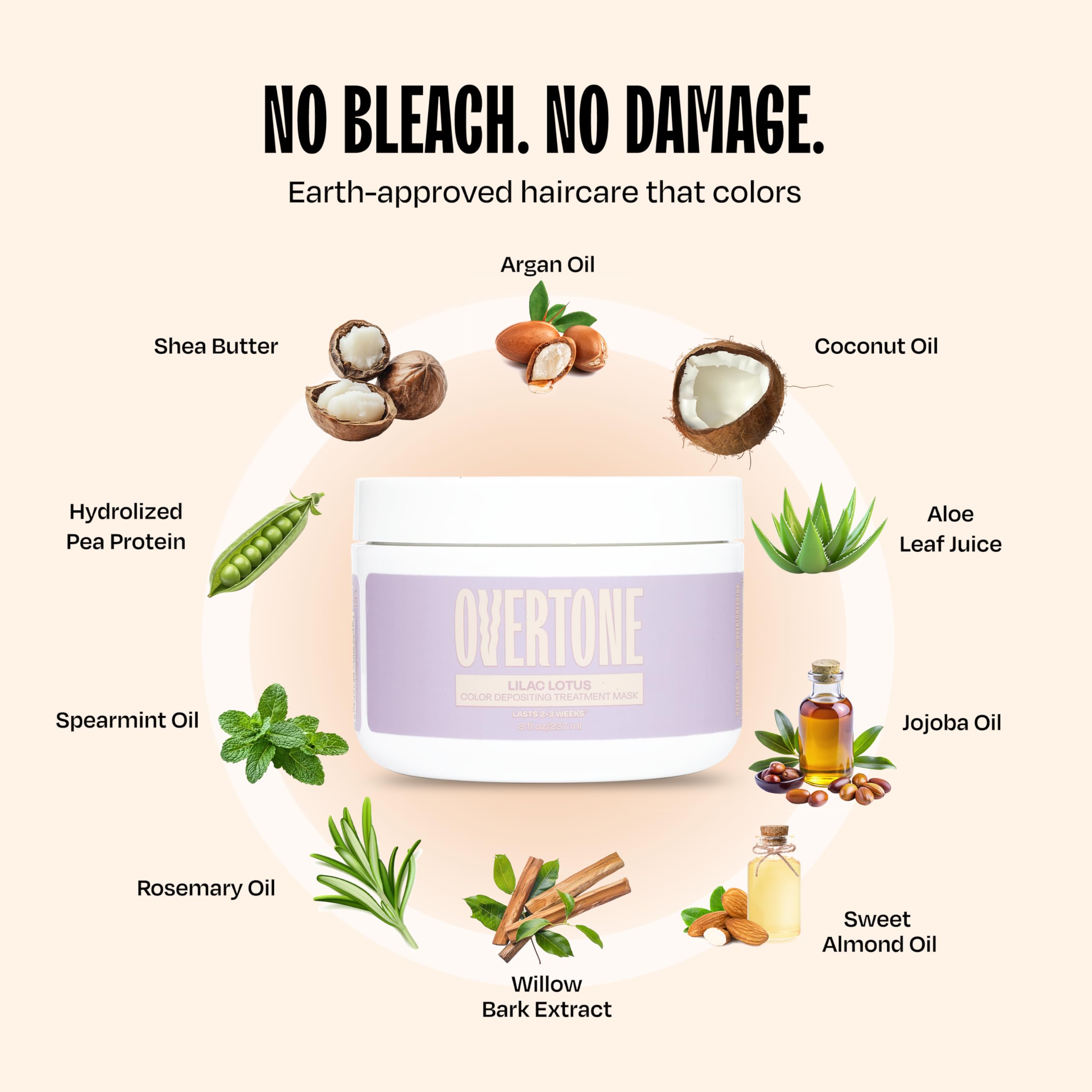 Overtone Lilac Lotus – sans parabènes ni sulfates