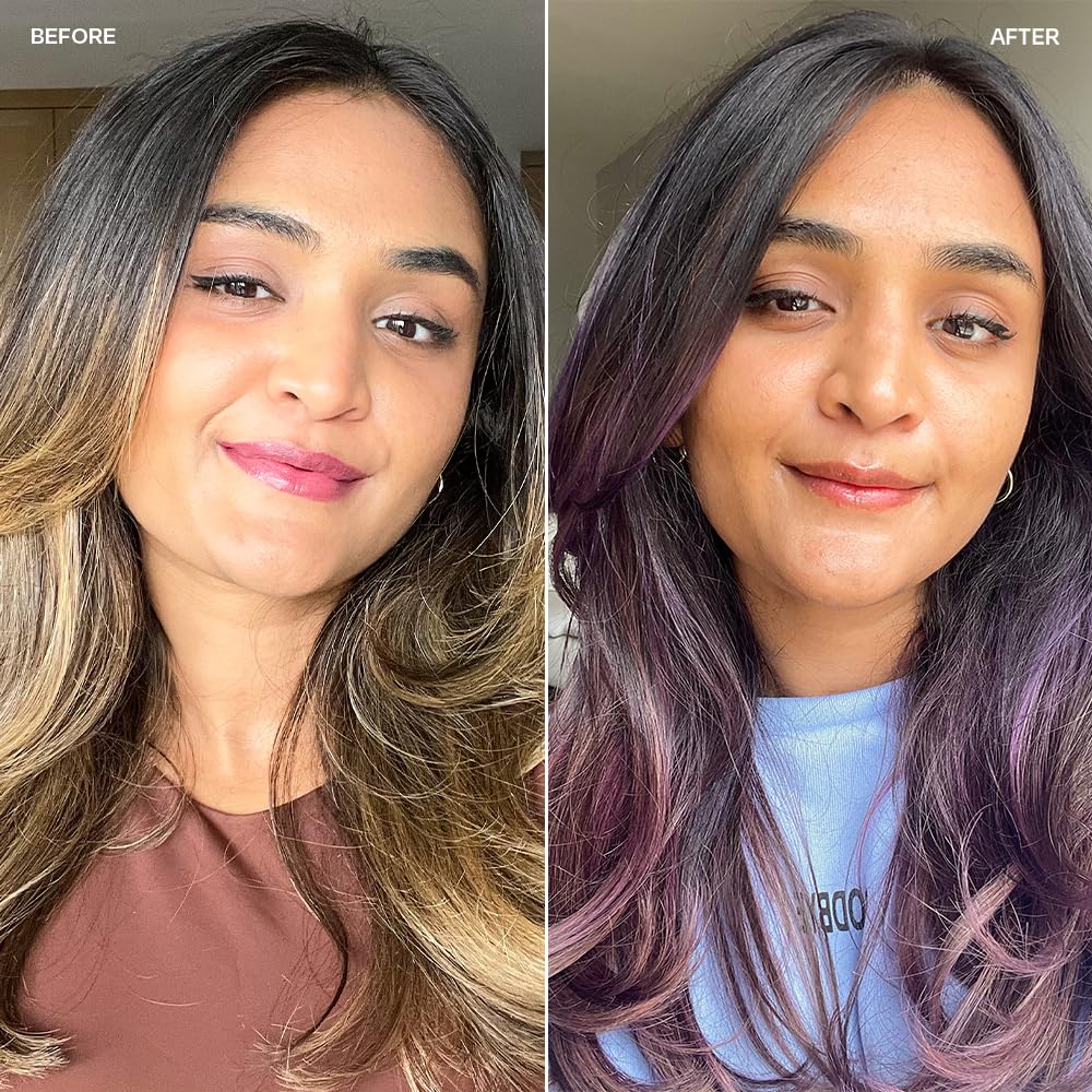 oVertone pigment-semi-permanent-violet : couleur qui dure plusieurs semaines.