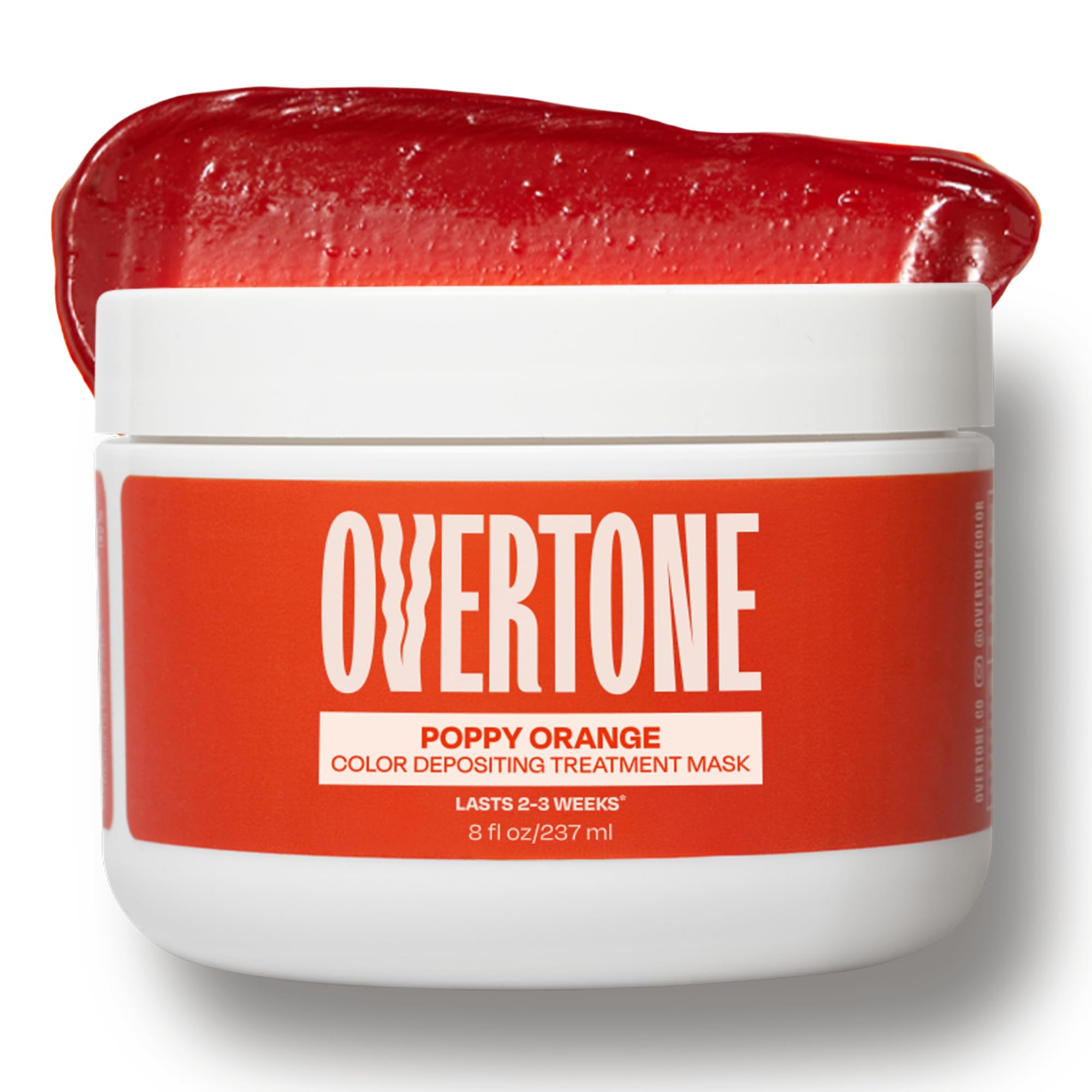 oVertone Poppy Orange bouteille affichant le soin colorant nourrissant