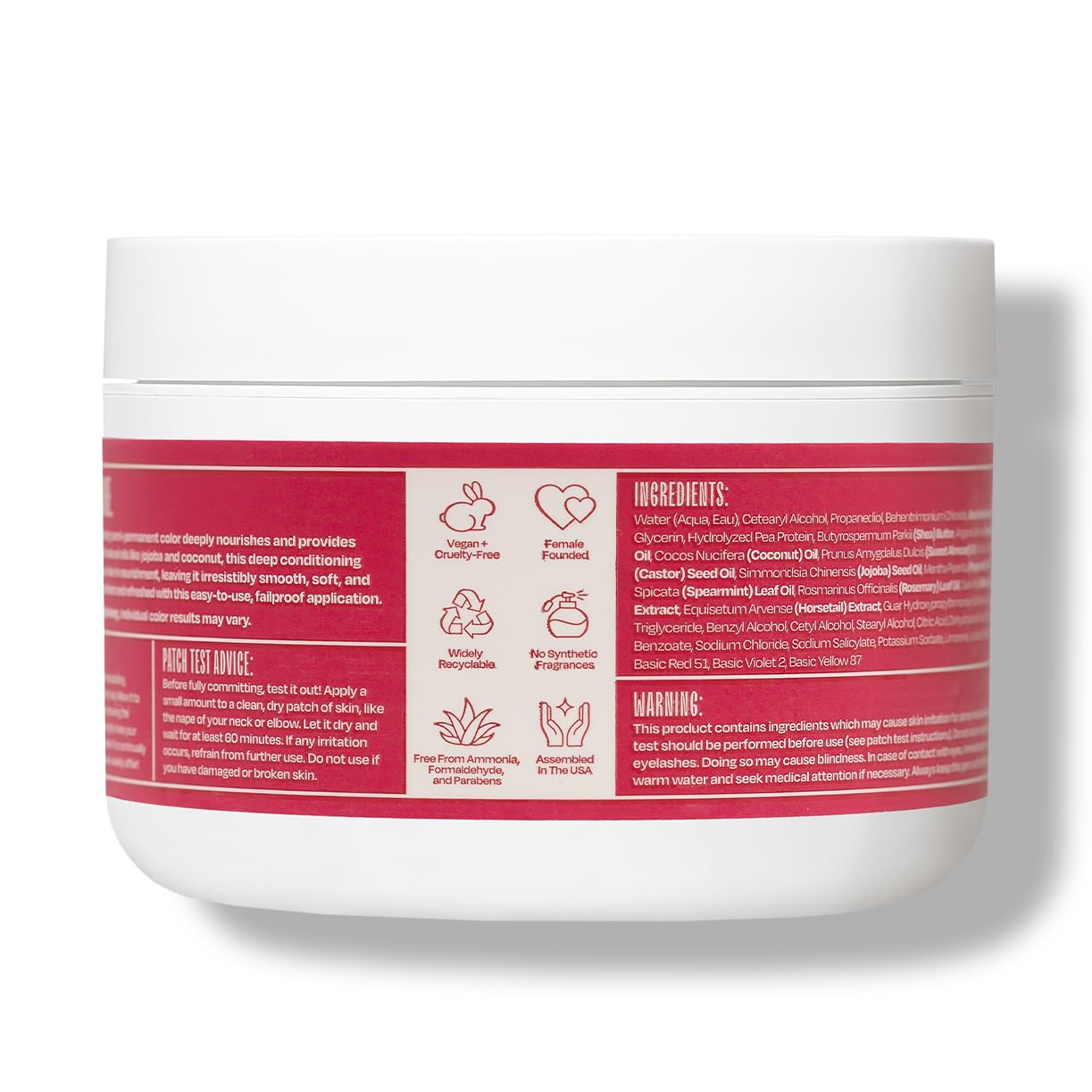 oVertone Raspberry Pink sur l’applicateur, application précise de la couleur semi-permanente.