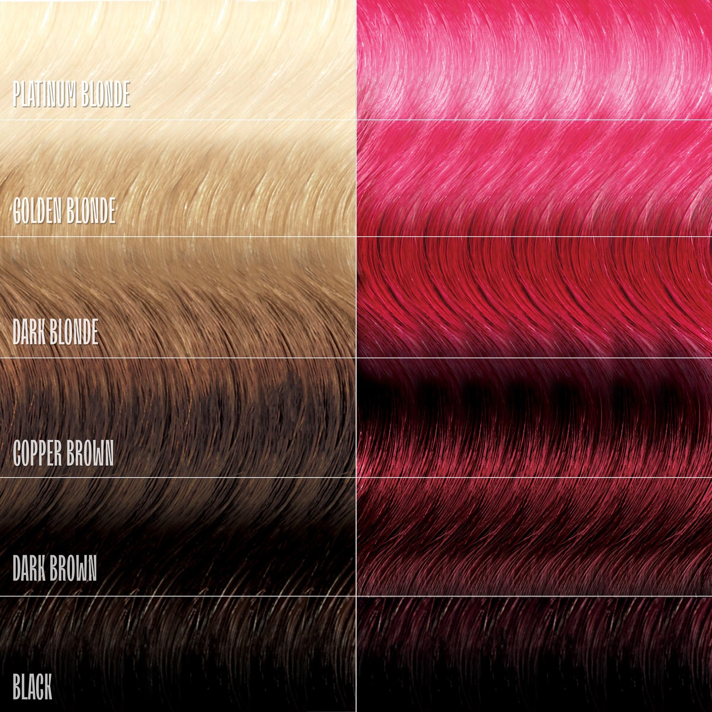 oVertone Raspberry Pink sur cheveux bruns, couleur vibrante se déposant en douceur.