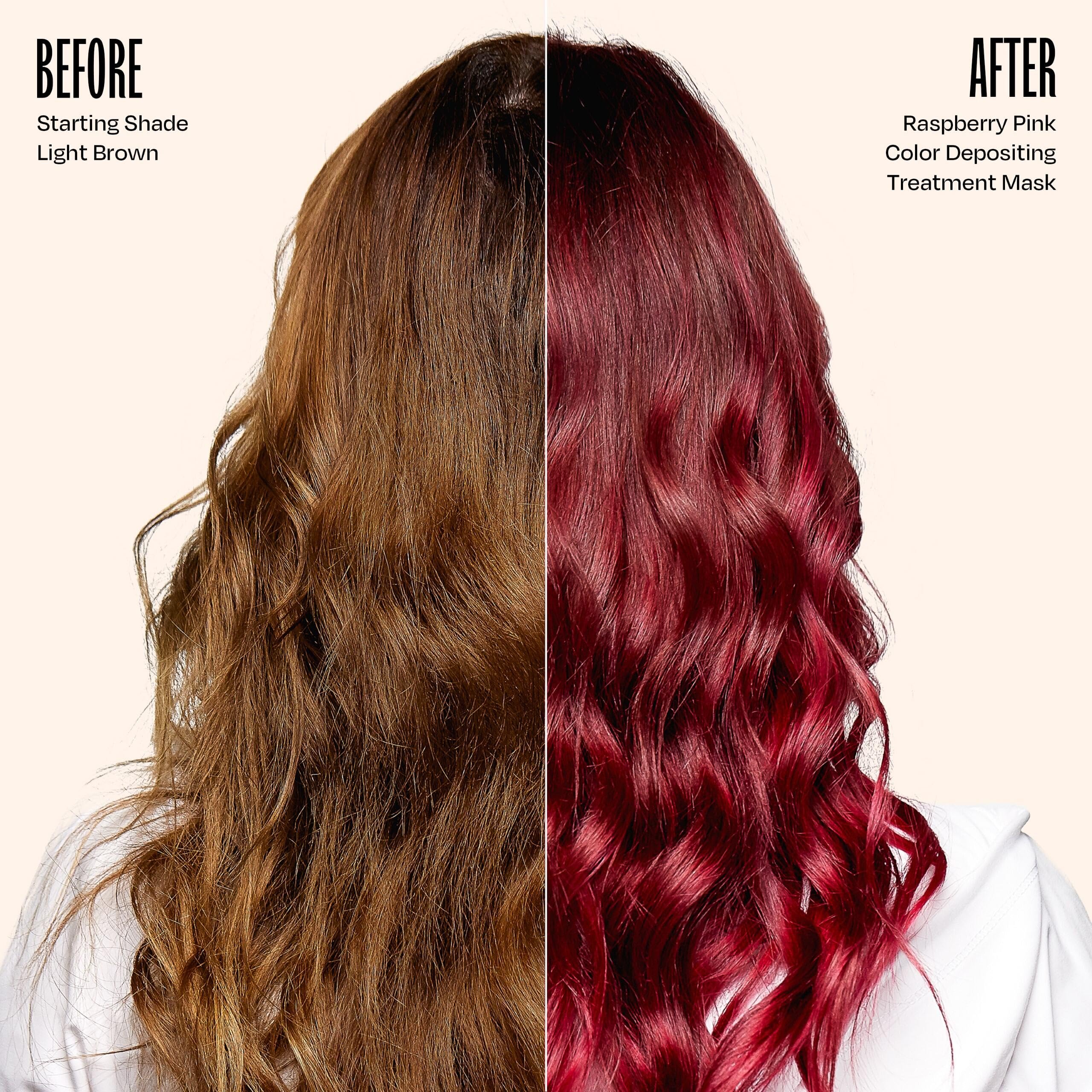 oVertone Raspberry Pink sur le masque colorant, soin hydratant et colorant.</