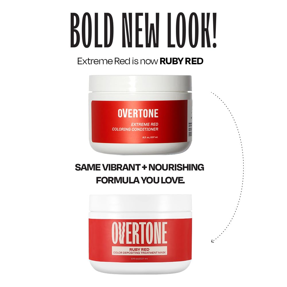 oVertone Ruby Red – Teinte semi-permanente durable pendant plusieurs semaines.