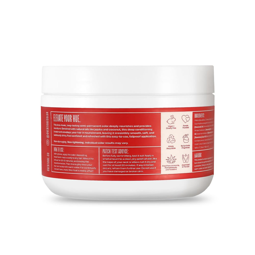 oVertone Ruby Red – Après utilisation, cheveux brillants et hydratés.