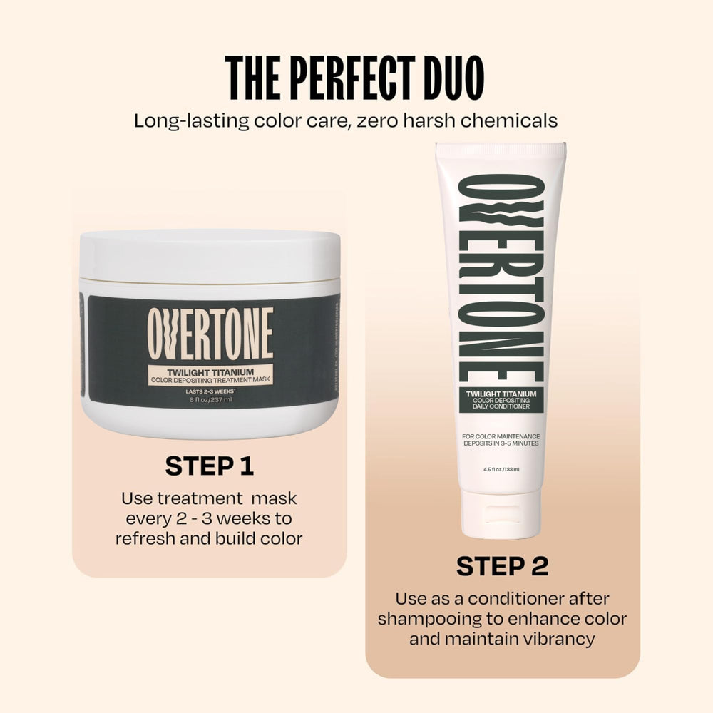 oVertone Twilight Titanium teinte pastel adaptée sur cheveux clairs