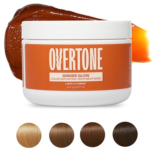 oVertone Ginger Glow – masque colorant déposant couleur et hydratation sur cheveux.