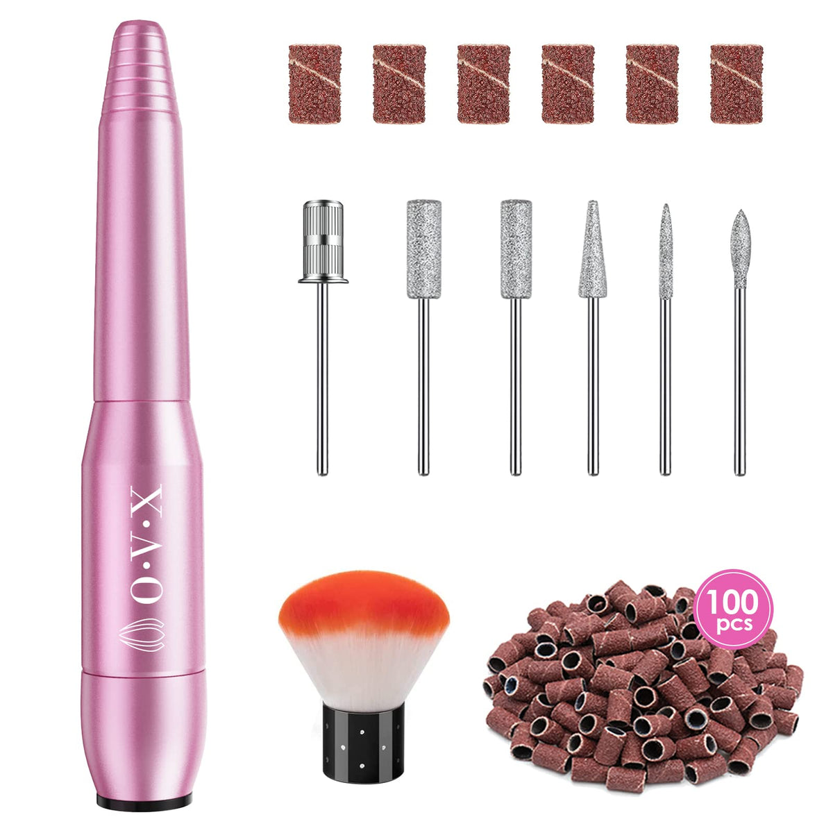 OVX perceuse-ongles électrique portable prête pour manucure et pédicure à domicile.