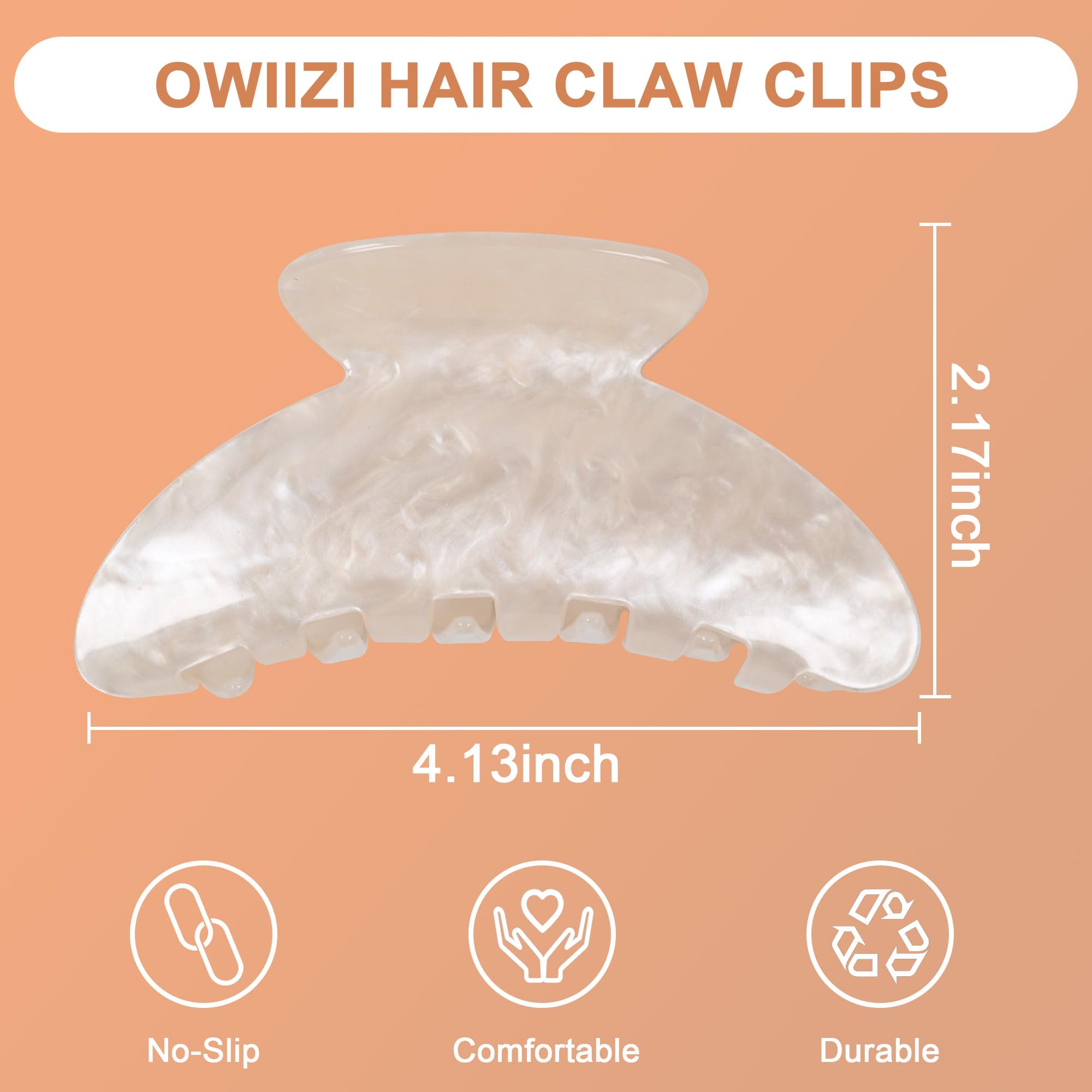 OWIIZI broche-cheveux acétate rouge cadeau parfait pour fête ou occasion