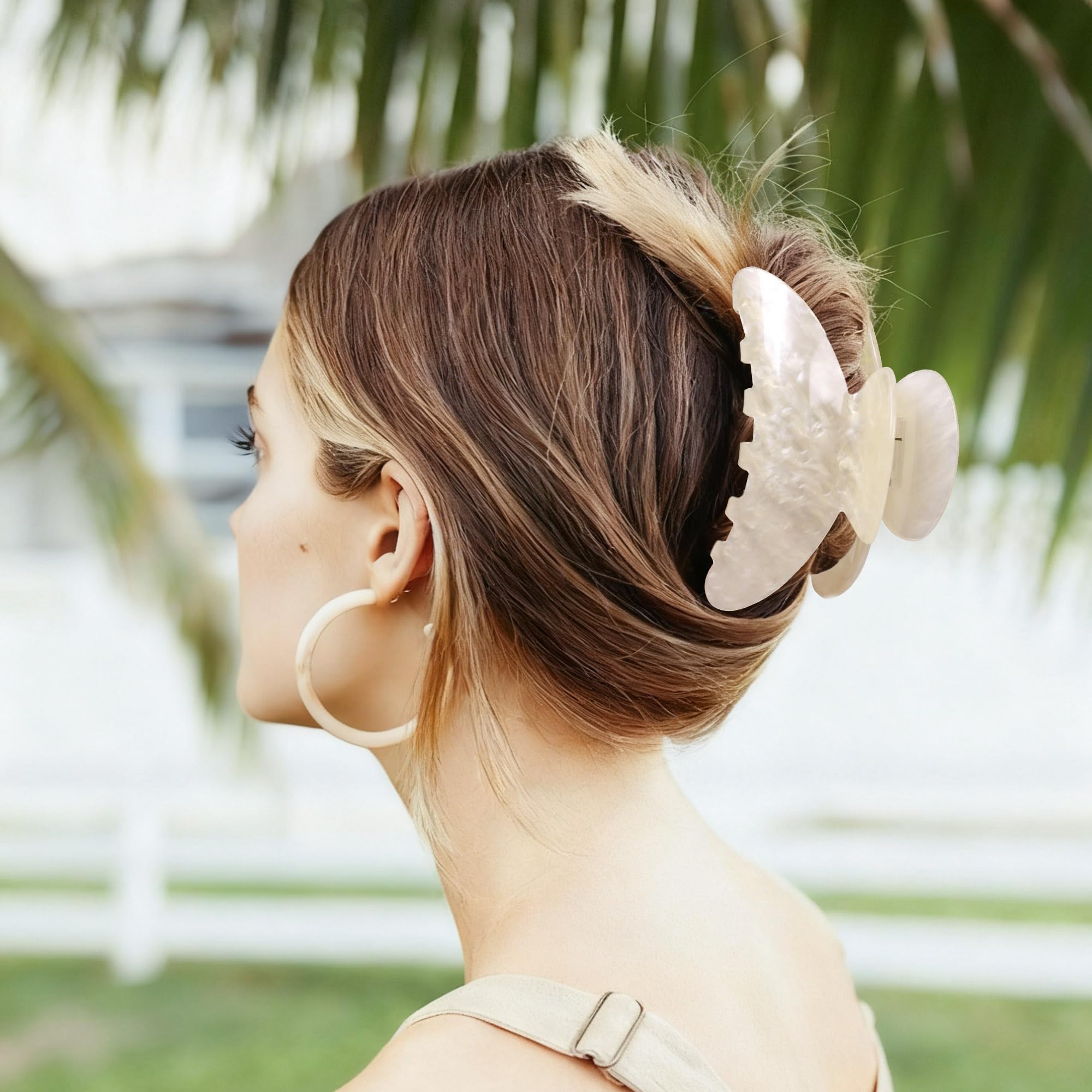 OWIIZI broche-cheveux acétate rouge look chic au quotidien