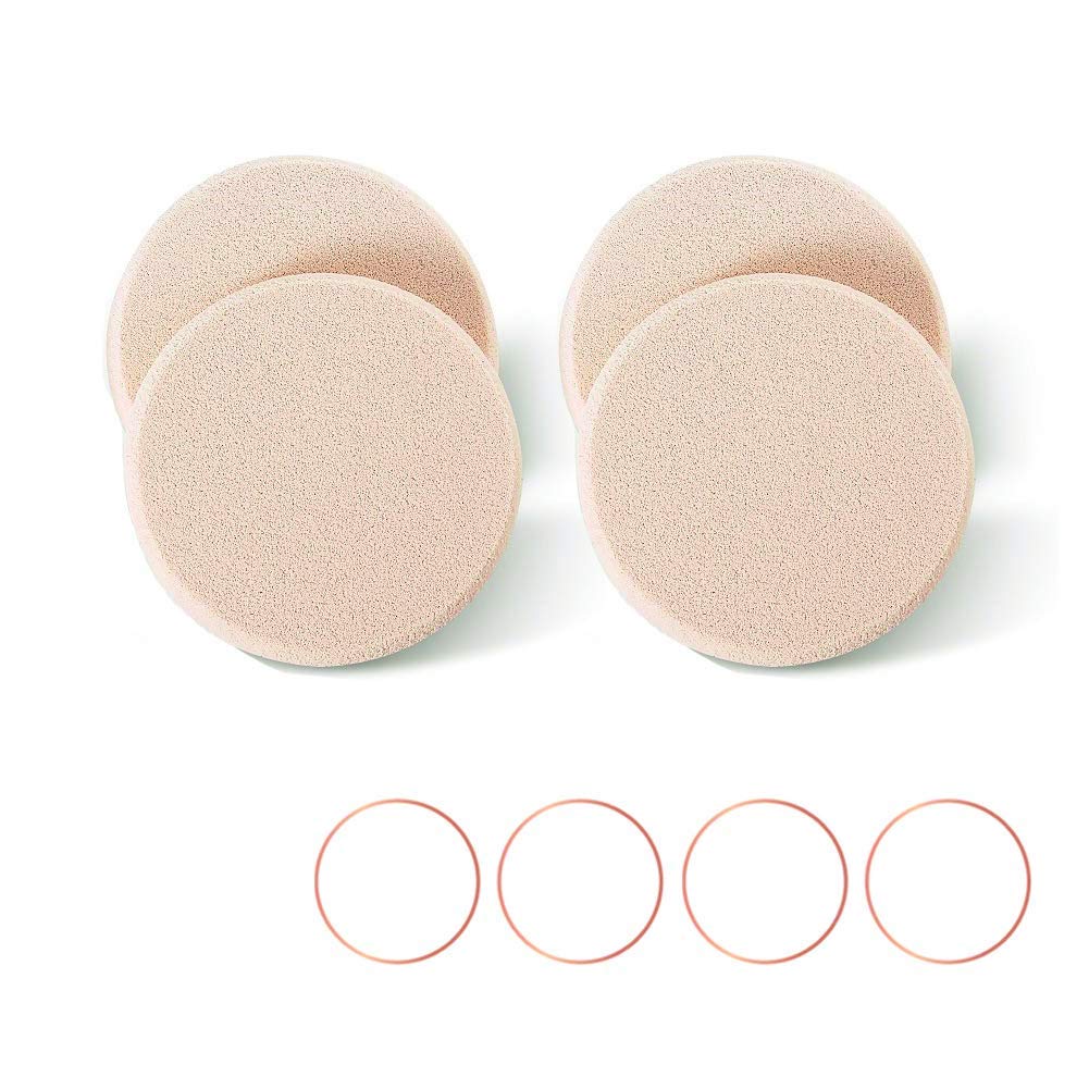 Éponge ronde OWLFAVO pour un maquillage uniforme et fluide lors de l’application.
