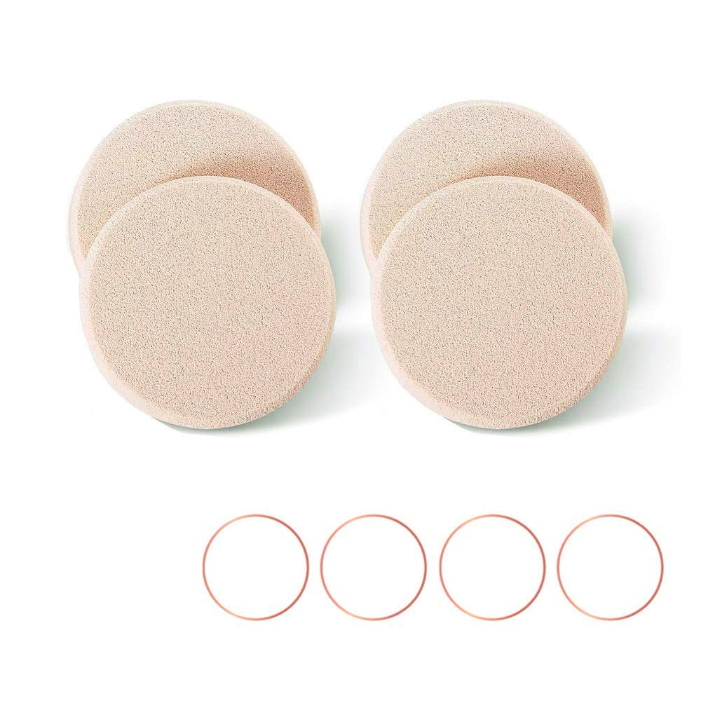 Éponge ronde OWLFAVO pour un maquillage uniforme et fluide lors de l’application.