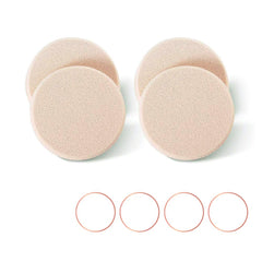 Éponge ronde OWLFAVO pour un maquillage uniforme et fluide lors de l’application.