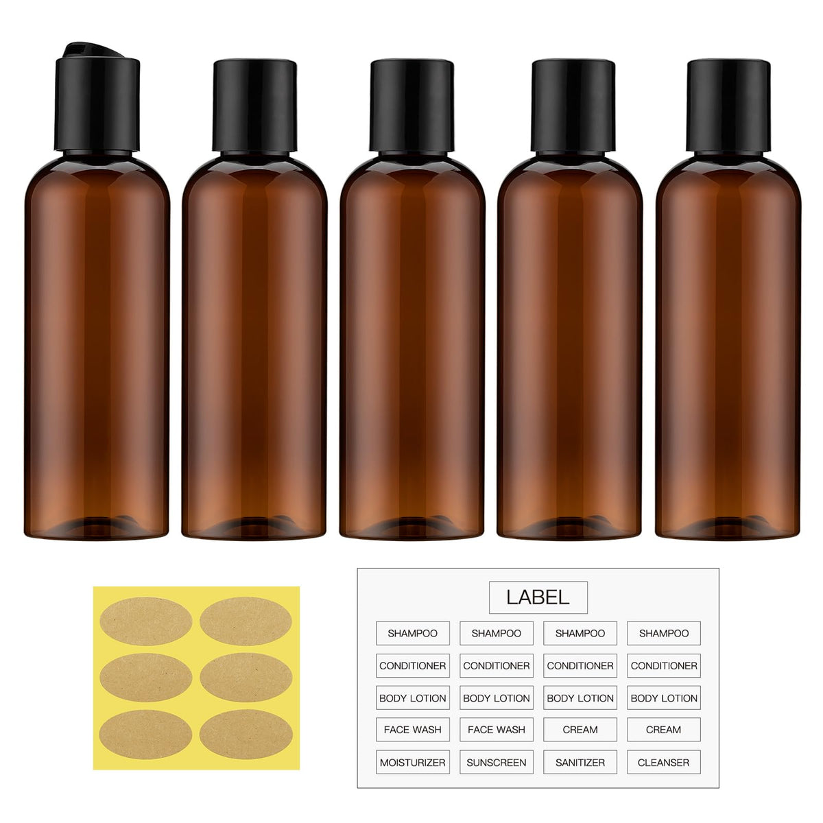 owlyee-bouteilles-voyage-100ml-shampoing : pratique en voyage et sans fuite.