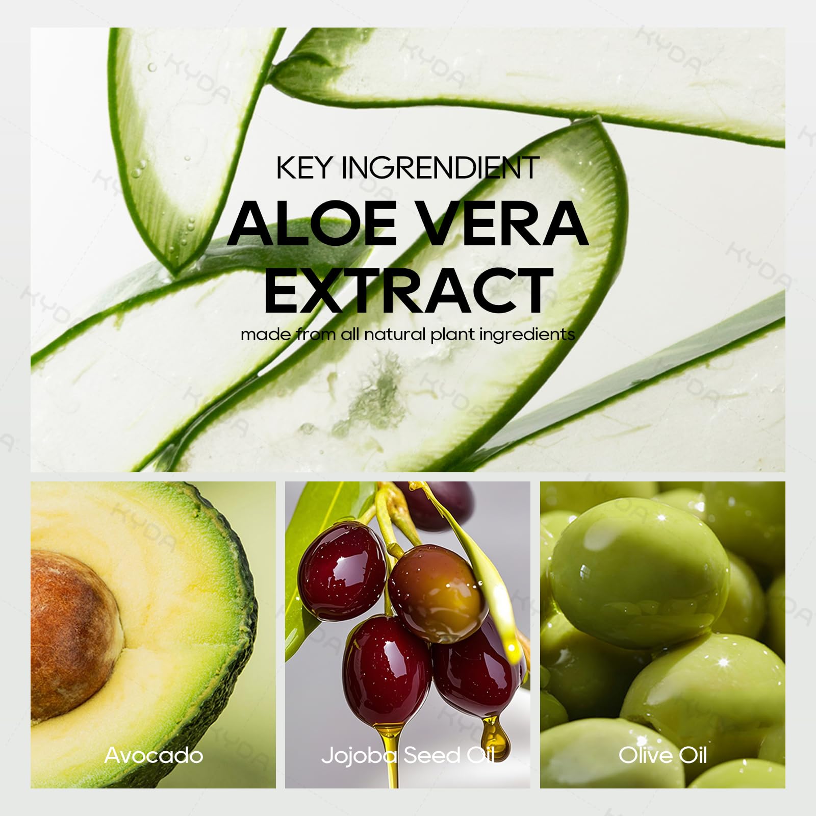 Hydratation profonde grâce à Aloe Vera et huiles naturelles.