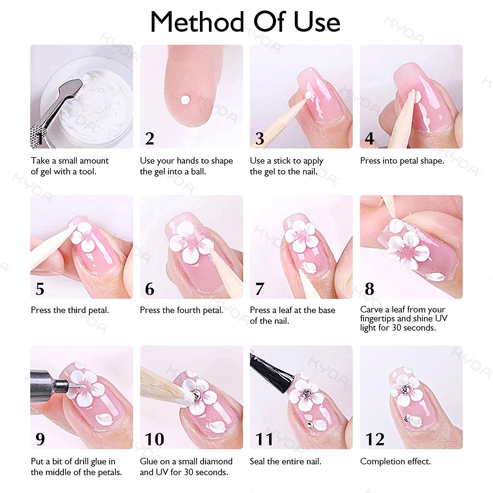 Compatible avec vernis autres produits pour designs variés
