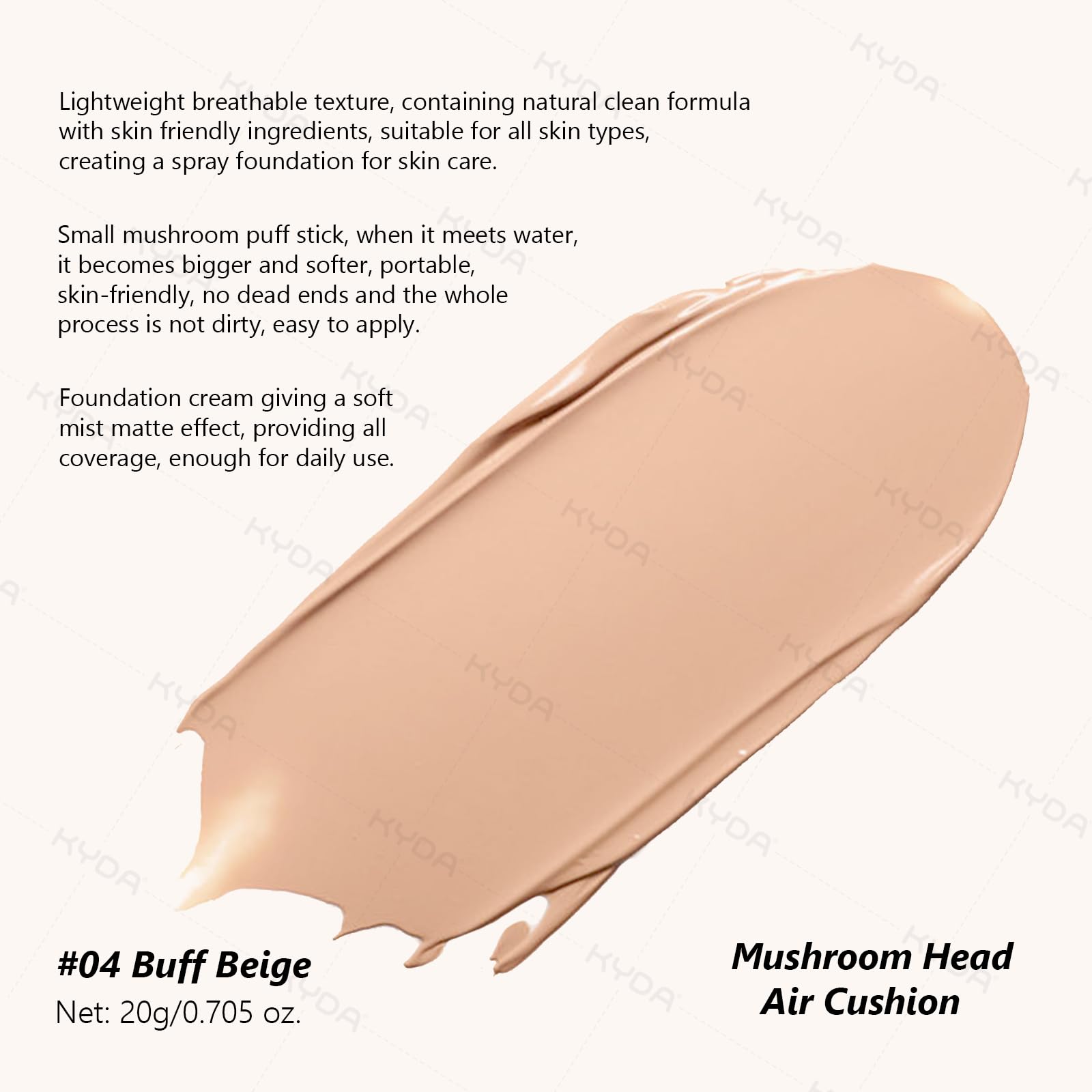 Ownest KYDA texture crème légère offre couvrance naturelle et hydratation durable.