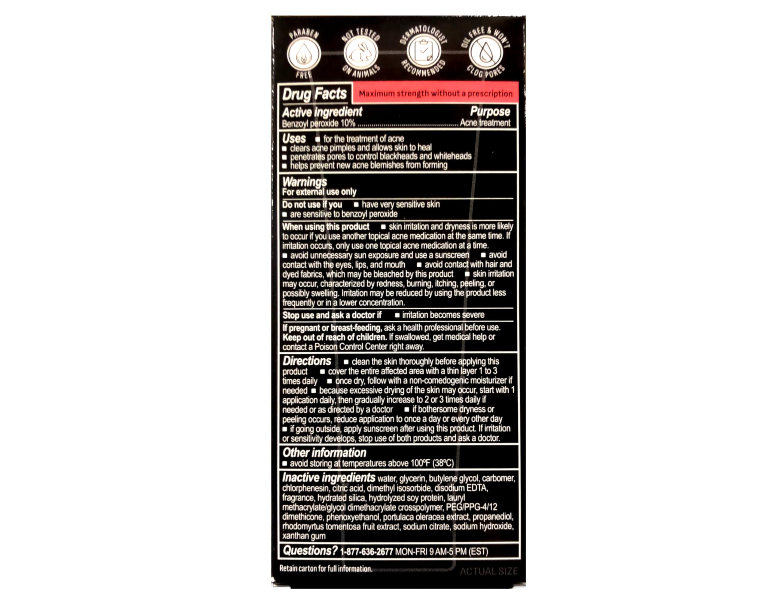 Gel léger sans huile d'OXY, absorption rapide.