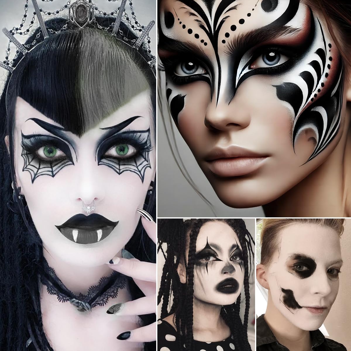 Palette oygcee noir et blanc application précise avec pinceau ou doigts.