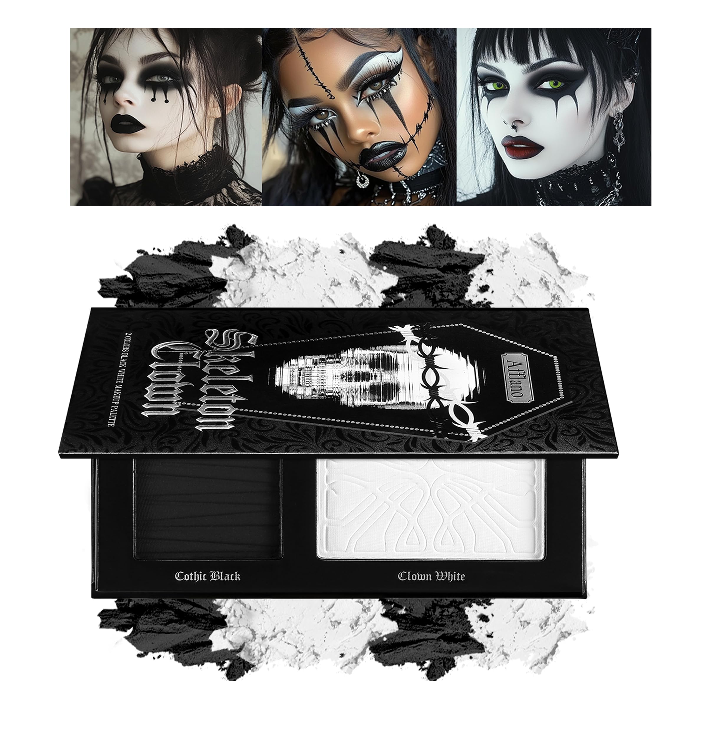 Palette oygcee noir et blanc pour yeux smoky avec fini mat.